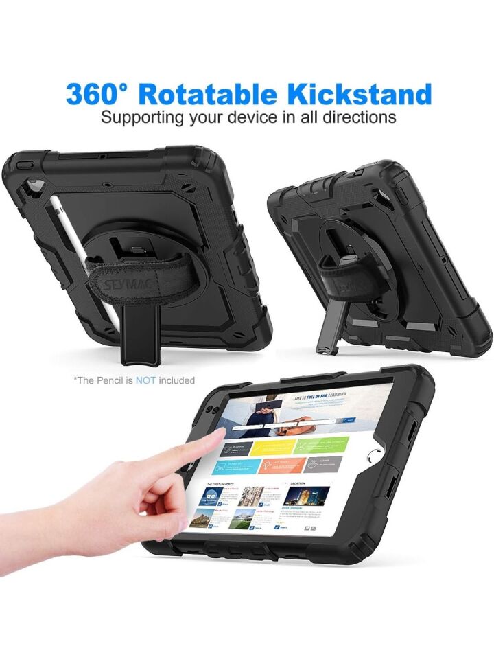  Apple iPad Mini 4 Nesil Zırhlı Armour Defender Askılı Kılıf A1538 A1550