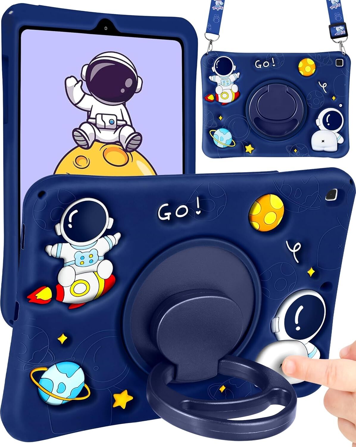Five-E Xiaomi Redmi Pad Se Standlı ve Askılı Astronot Çocuk Tablet Kılıf