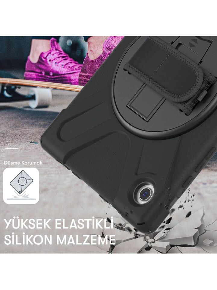  Samsung Galaxy Tab A7 Lite Zırhlı Armour Defender Askılı Kılıf Sm - T220