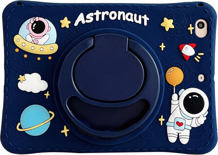 Five-E Samsung Galaxy Tab S6 Lite Standlı ve Boyun Askılı Astronot Figürlü Çocuk Tablet Kılıf P610