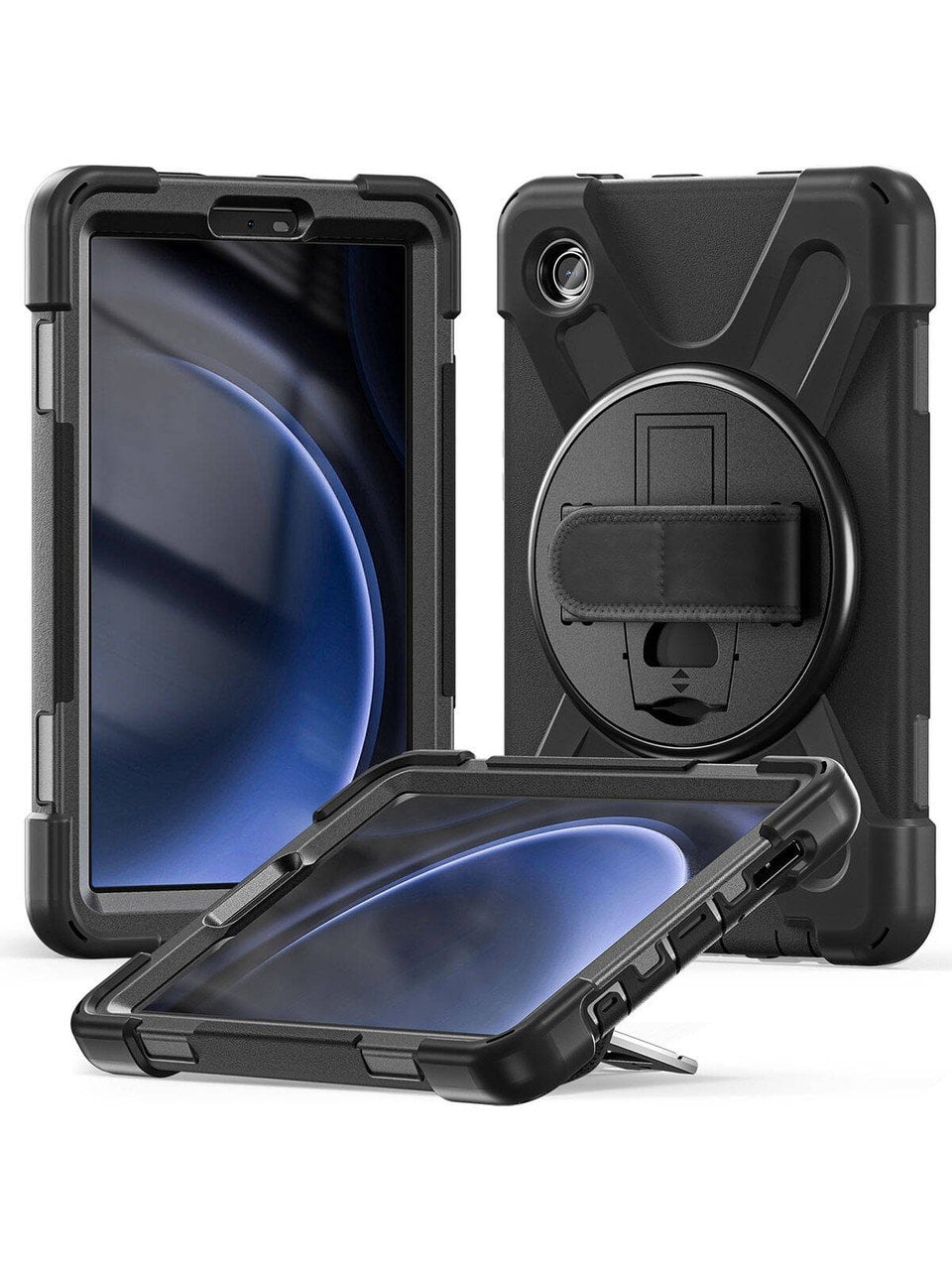  Samsung Galaxy Tab A9 Zırhlı Armour Defender Askılı Kılıf SM-X110