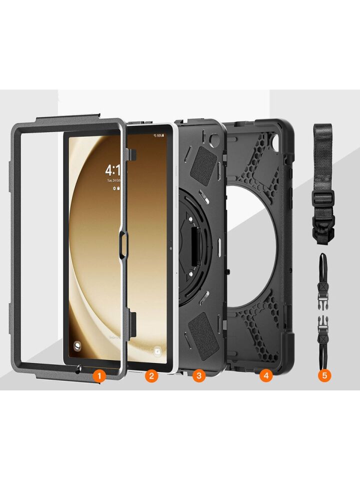  Samsung Galaxy Tab A9 Plus 2023 Zırhlı Armour Defender Askılı Kılıf SM-X210/X216/X218
