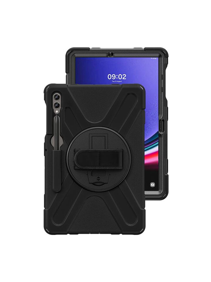  Samsung Galaxy Tab S9 Fe Plus Zırhlı Armour Defender Askılı Kılıf Sm- X610