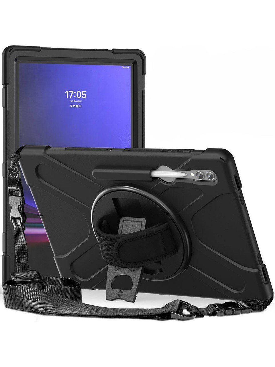  Samsung Galaxy Tab S9 Ultra Zırhlı Armour Defender Askılı Kılıf Sm - X910 916