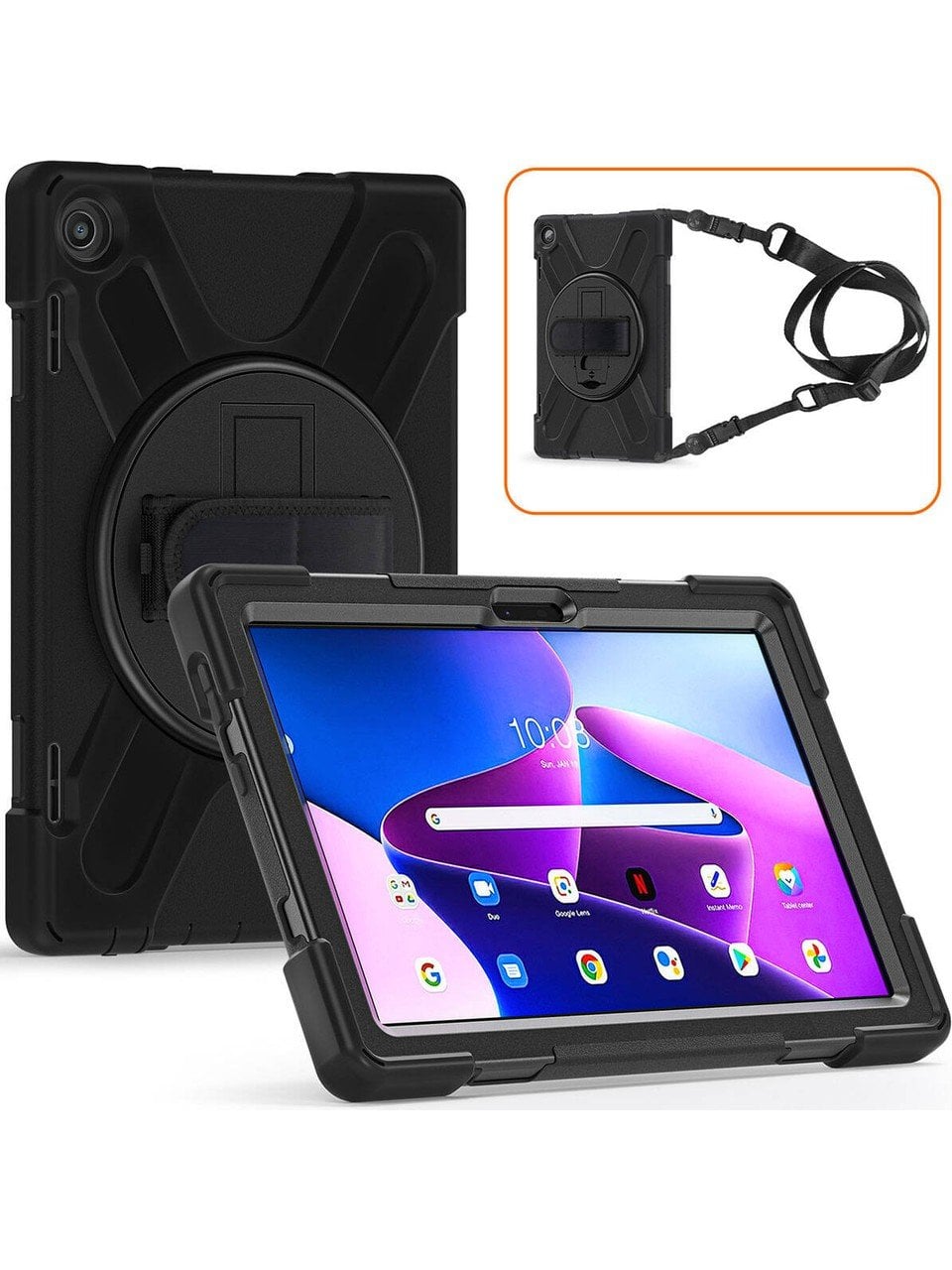  Lenovo M10 TB-328 Zırhlı Armour Defender Askılı Kılıf