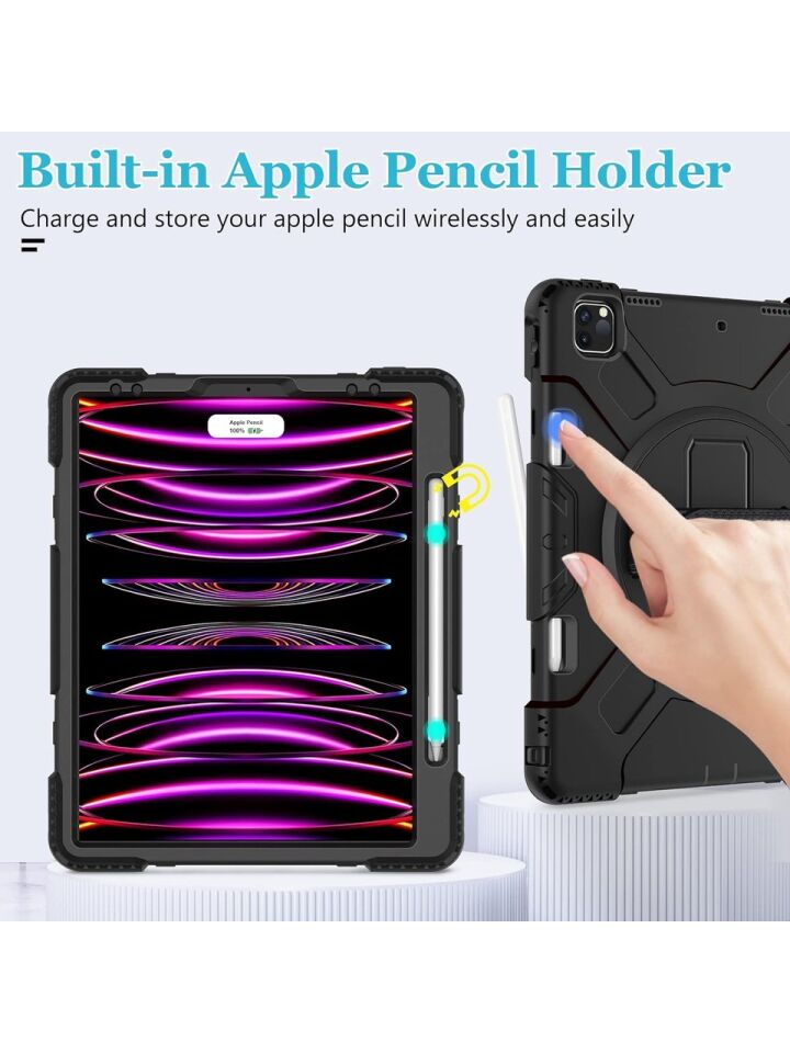  Apple iPad Pro 12.9 2021 5. Nesil Zırhlı Armour Defender Askılı Kılıf A2378 A2461 A2379