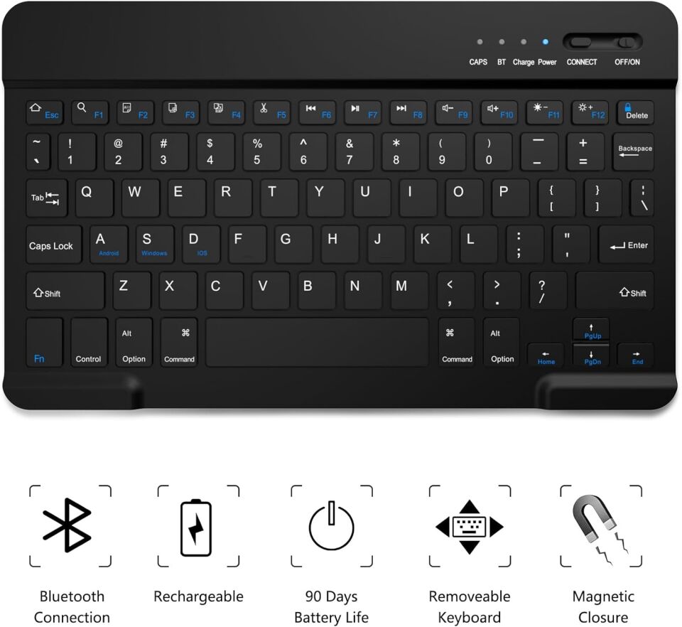 Apple iPad Air 4 10.9 Inc Rgb LED Işıklı Türkçe Karakterli Bluetooth Özellikli Kalemlikli Klavyeli Kılıf