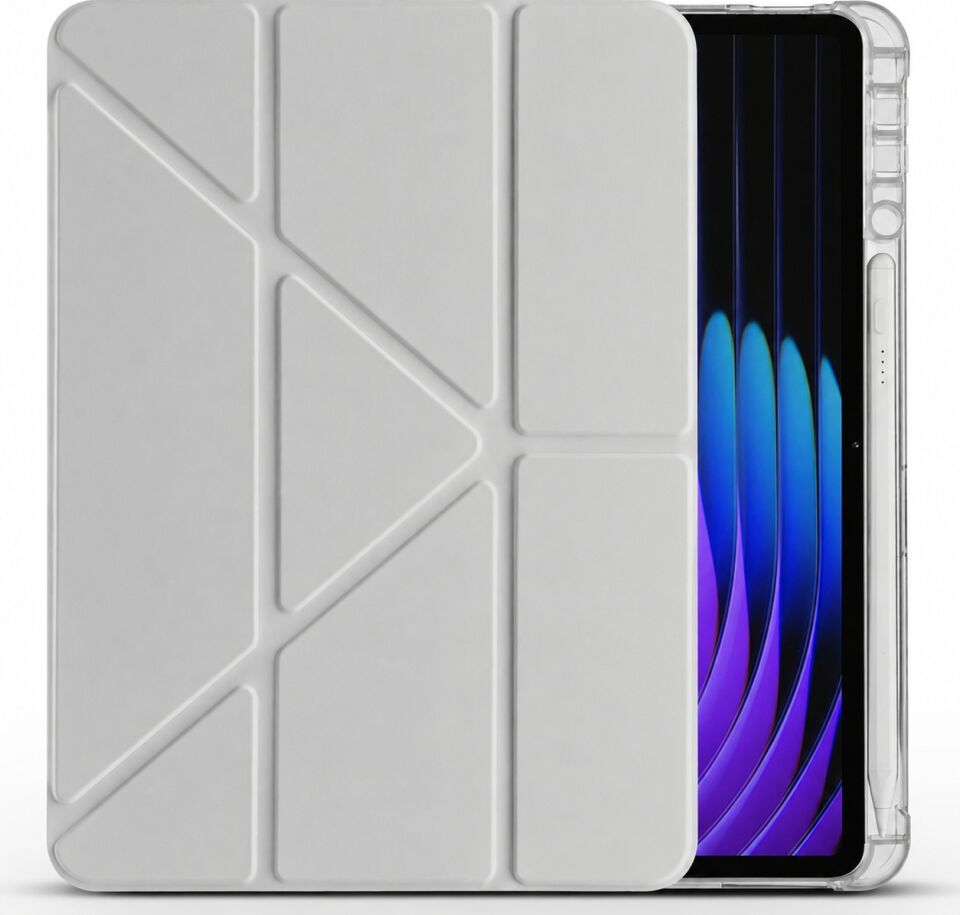 Xiaomi Pad 8 Yatay ve Dikey Standlı Antişok Köşe Korumalı Kalemlikli Origami Slikon Kılıf