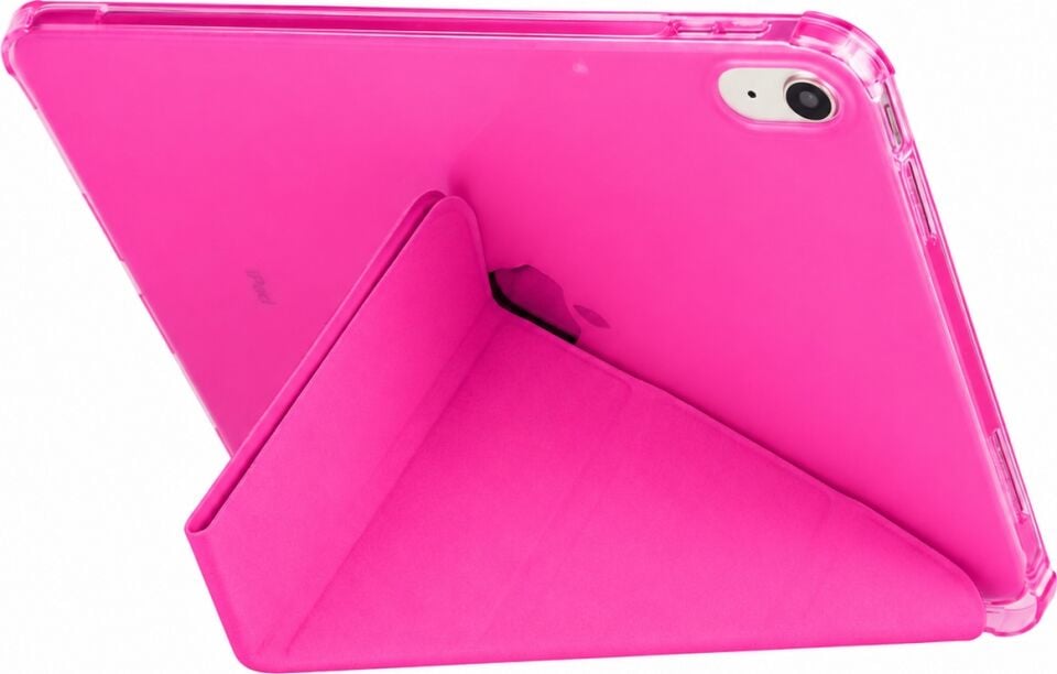 Apple iPad 10. Nesil 10.9 (2022) Yatay ve Dikey Standlı Antişok Köşe Korumalı Kalemlikli Origami Slikon Kılıf A2696 A2757 