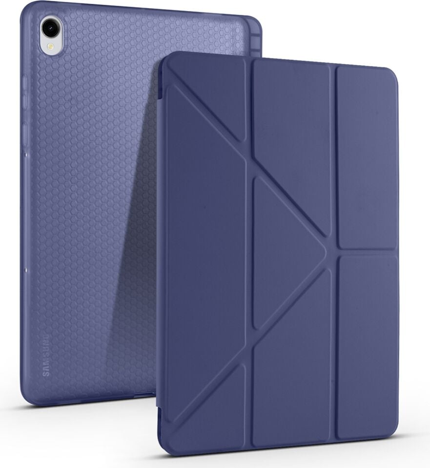 Huawei Matepad 11.5 2023 / 2024 / 2025 / 2026 Uyumlu Yatay ve Dikey Standlı Antişok Köşe Korumalı Kalemlikli Origami Slikon Kılıf