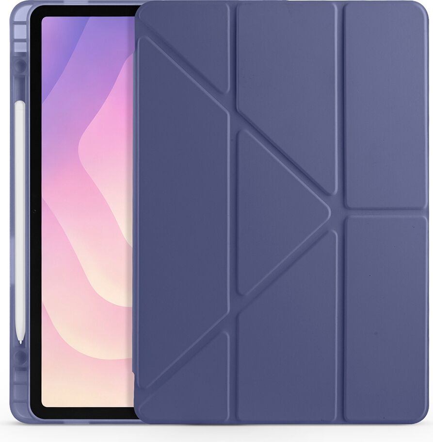 Huawei Matepad 11.5 2023 / 2024 / 2025 / 2026 Uyumlu Yatay ve Dikey Standlı Antişok Köşe Korumalı Kalemlikli Origami Slikon Kılıf