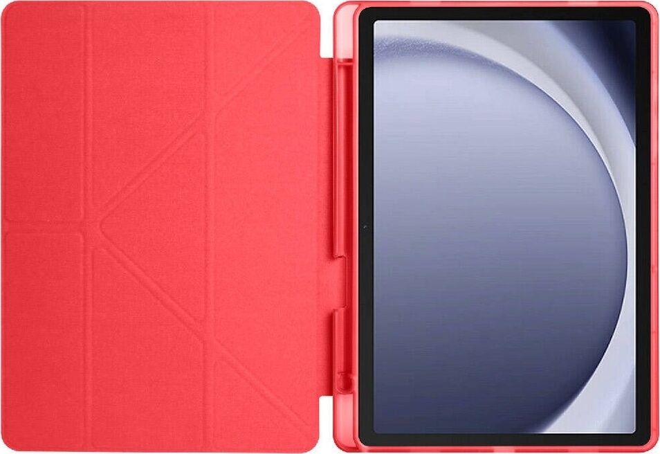Samsung Galaxy Tab A11 8.7 Inc Uyumlu Yatay ve Dikey Standlı Antişok Köşe Korumalı Kalemlikli Origami Slikon Kılıf X130