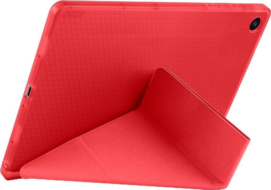 Samsung Galaxy Tab A11 8.7 Inc Uyumlu Yatay ve Dikey Standlı Antişok Köşe Korumalı Kalemlikli Origami Slikon Kılıf X130