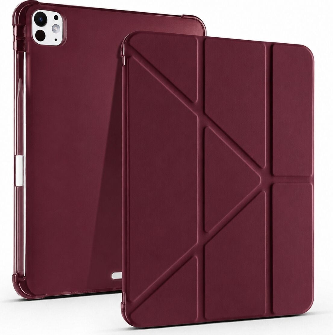 Apple iPad Pro 11 (2022) 4. Nesil Yatay ve Dikey Standlı Antişok Köşe Korumalı Kalemlikli Origami Slikon Kılıf A2759 A2761 A2435