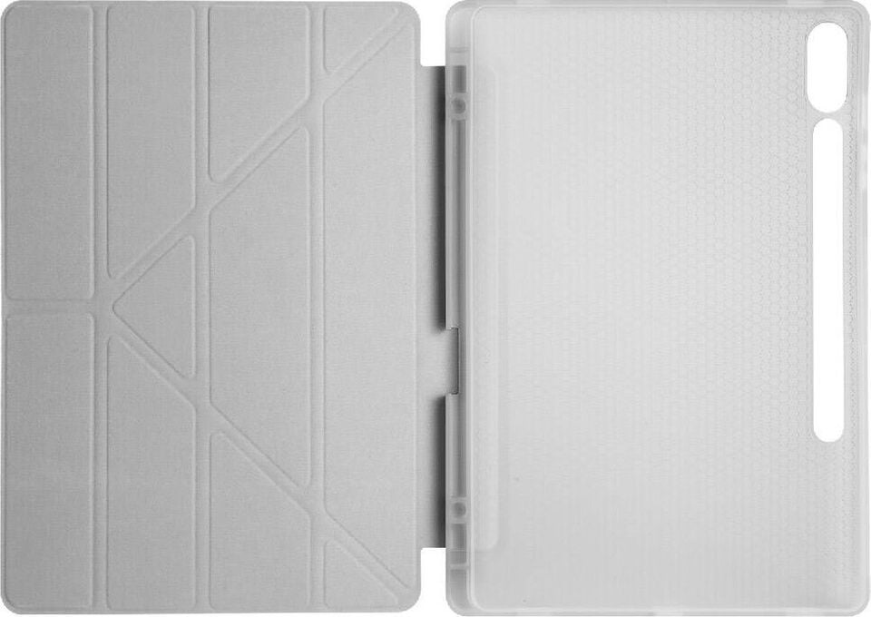 Samsung Galaxy Tab S9 Plus 2023 Yatay ve Dikey Standlı Antişok Köşe Korumalı Kalemlikli Origami Slikon Kılıf