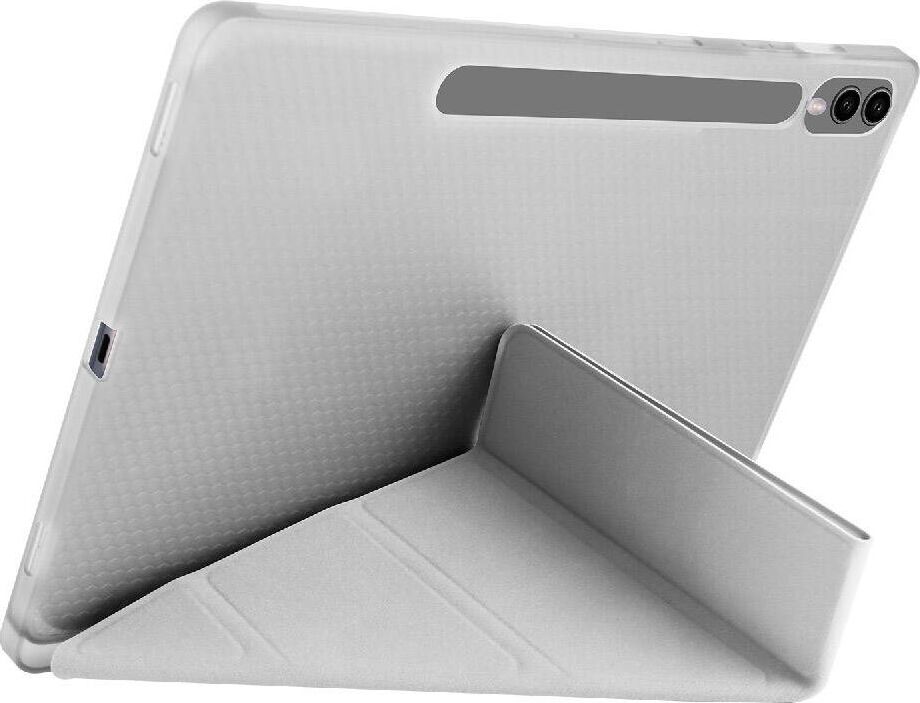 Samsung Galaxy Tab S10 Plus 2024 Yatay ve Dikey Standlı Antişok Köşe Korumalı Kalemlikli Origami Slikon Kılıf Sm- X820