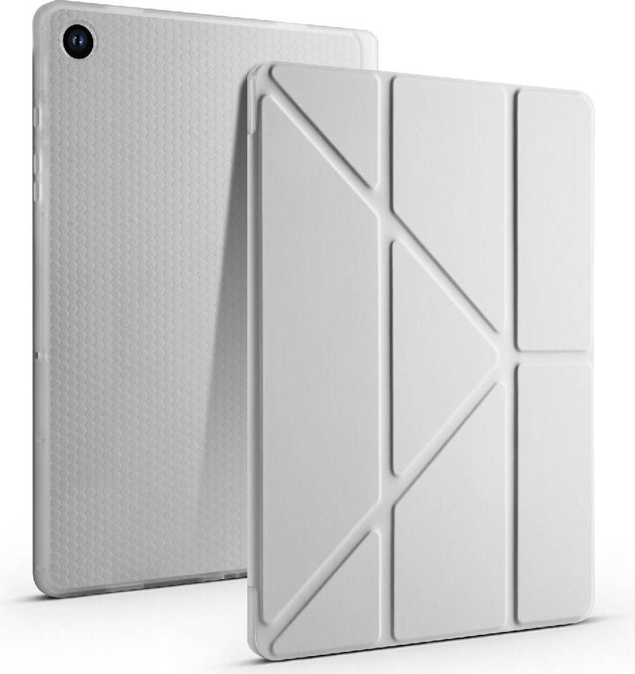 Samsung Galaxy Tab S6 Lite Yatay ve Dikey Standlı Antişok Köşe Korumalı Kalemlikli Origami Slikon Kılıf P610