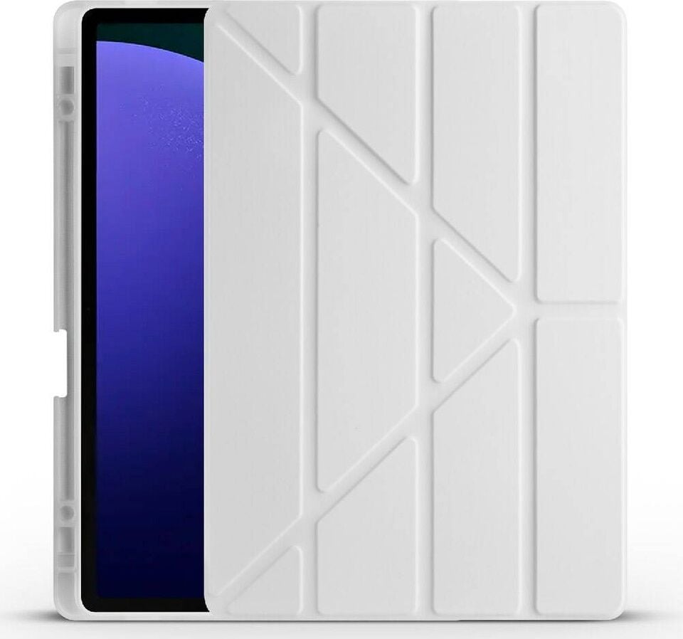 Samsung Galaxy Tab S10 Fe 2025 Yatay ve Dikey Standlı Antişok Köşe Korumalı Kalemlikli Origami Slikon Kılıf Sm- X520