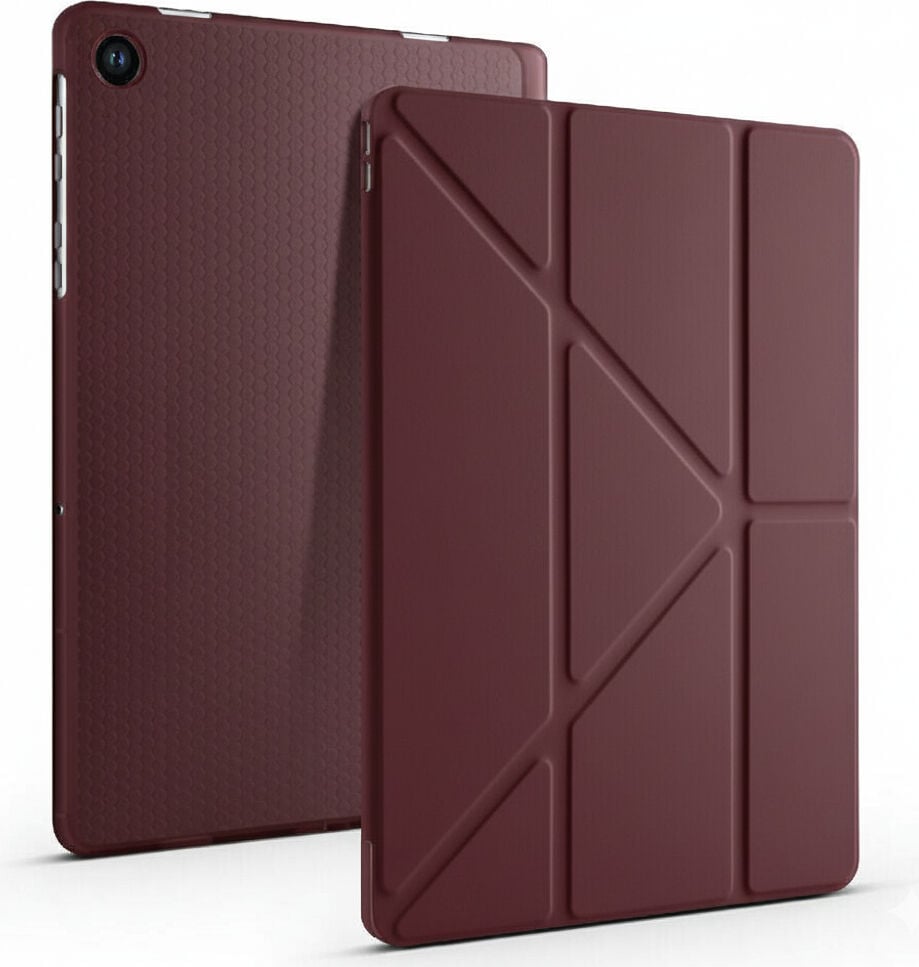Samsung Galaxy Tab A9 Plus 2023 Yatay ve Dikey Standlı Antişok Köşe Korumalı Kalemlikli Origami Slikon Kılıf