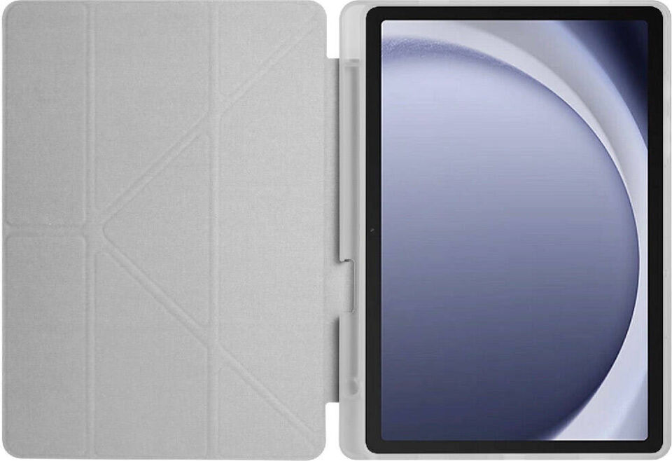 Samsung Galaxy Tab A9 Plus 2023 Yatay ve Dikey Standlı Antişok Köşe Korumalı Kalemlikli Origami Slikon Kılıf