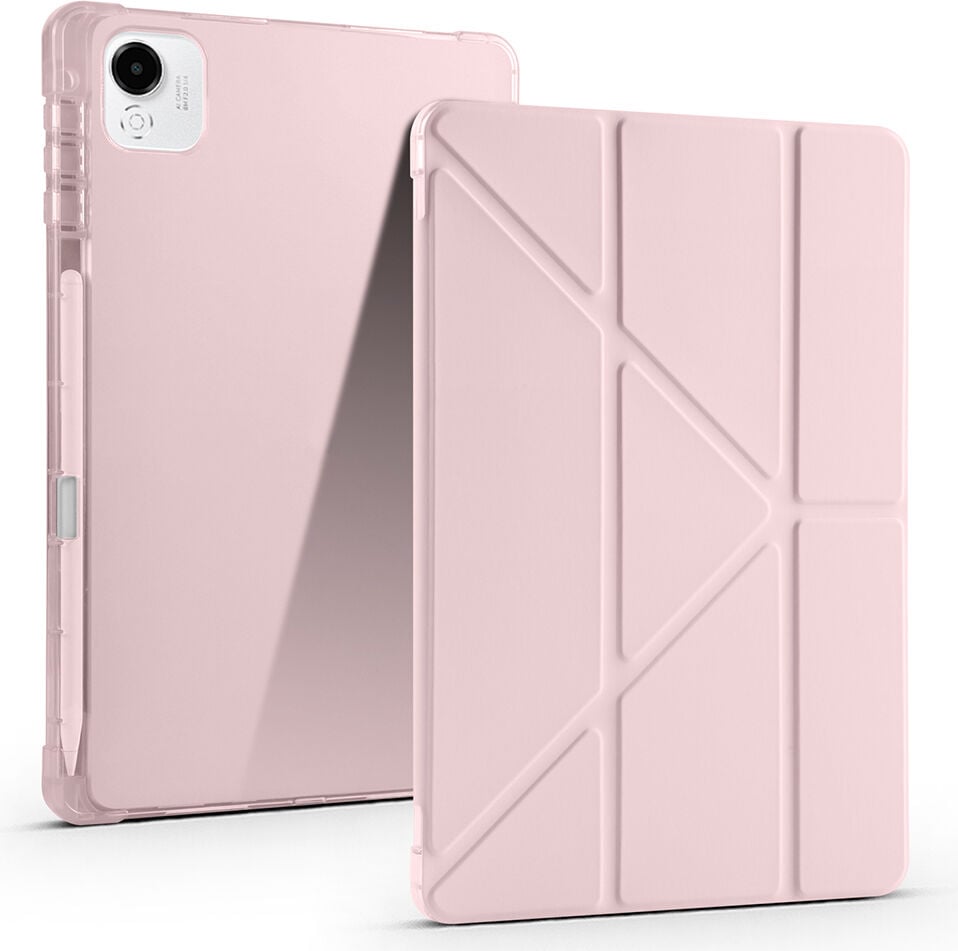Honor Pad X9 Pro Yatay ve Dikey Standlı Antişok Köşe Korumalı Kalemlikli Origami Slikon Kılıf