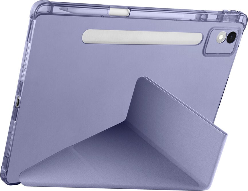 Lenovo Idea Tab Pro 12.7 TB-373FU Yatay ve Dikey Standlı Antişok Köşe Korumalı Kalemlikli Origami Slikon Kılıf