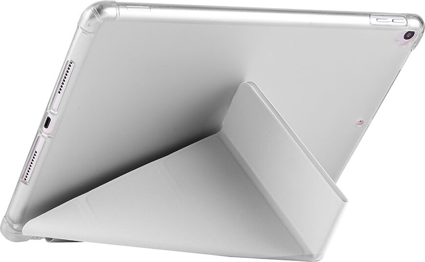 Apple iPad 8. Nesil 10.2 Inc (2020) Yatay ve Dikey Standlı Antişok Köşe Korumalı Kalemlikli Origami Slikon Kılıf A2270 A2428