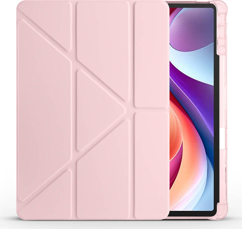 Lenovo M11 TB-330FU Yatay ve Dikey Standlı Antişok Köşe Korumalı Kalemlikli Origami Slikon Kılıf