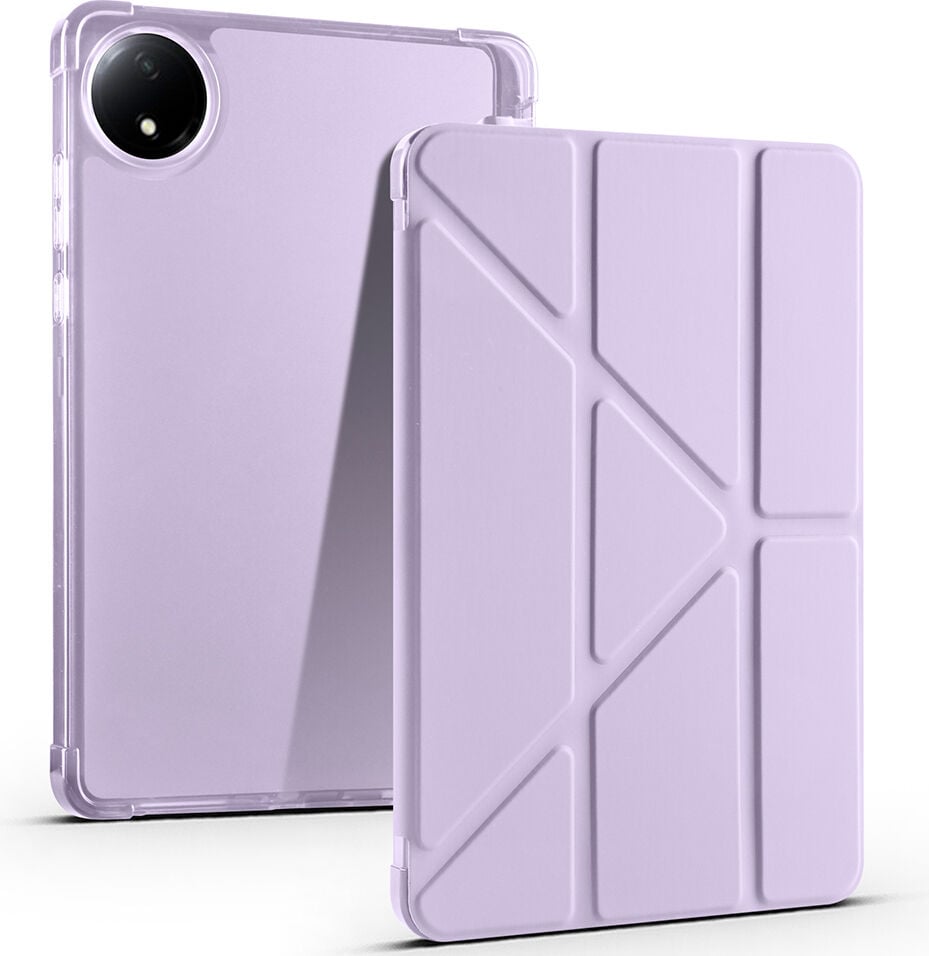 Xiaomi Redmi Pad Se 8.7 Yatay ve Dikey Standlı Antişok Köşe Korumalı Kalemlikli Origami Slikon Kılıf