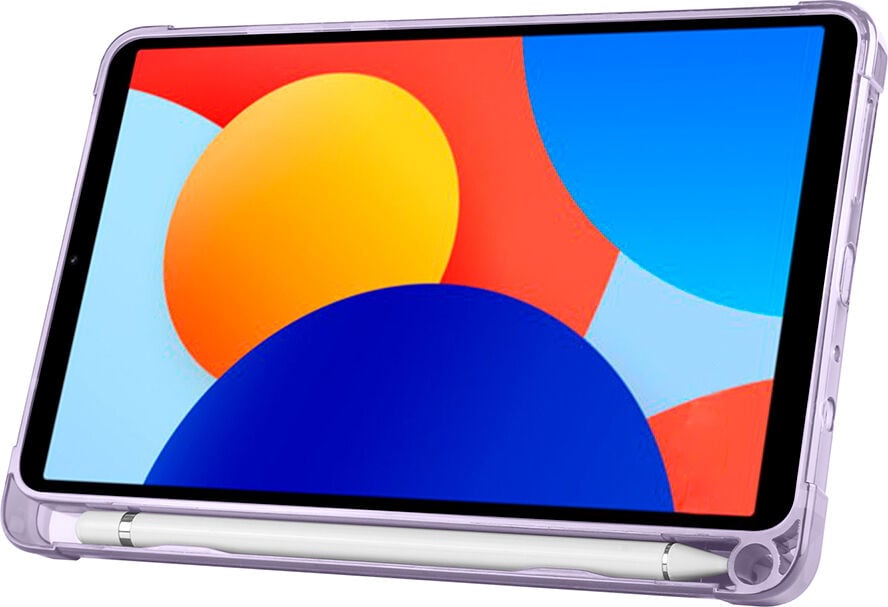 Xiaomi Redmi Pad Se 8.7 Yatay ve Dikey Standlı Antişok Köşe Korumalı Kalemlikli Origami Slikon Kılıf