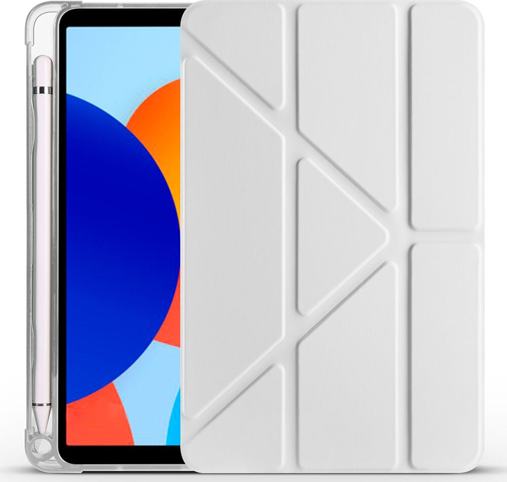 Huawei Matepad 11 2021 Uyumlu Yatay ve Dikey Standlı Antişok Köşe Korumalı Kalemlikli Origami Slikon Kılıf