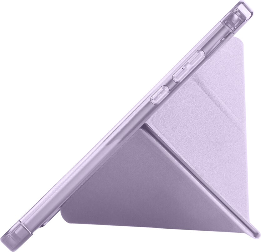 Huawei Matepad Se 11 2023 Uyumlu Yatay ve Dikey Standlı Antişok Köşe Korumalı Kalemlikli Origami Slikon Kılıf