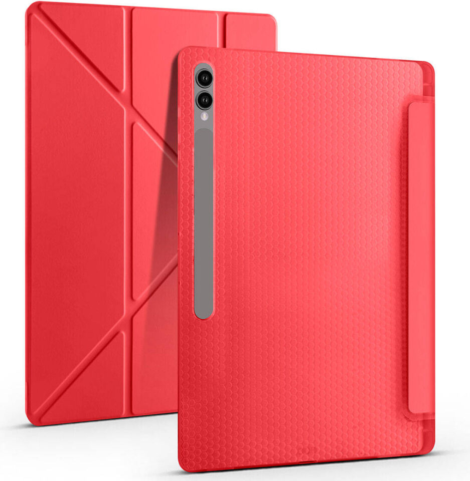 Samsung Galaxy Tab S8 2022 Yatay ve Dikey Standlı Antişok Köşe Korumalı Kalemlikli Origami Slikon Kılıf Sm- X700 X706