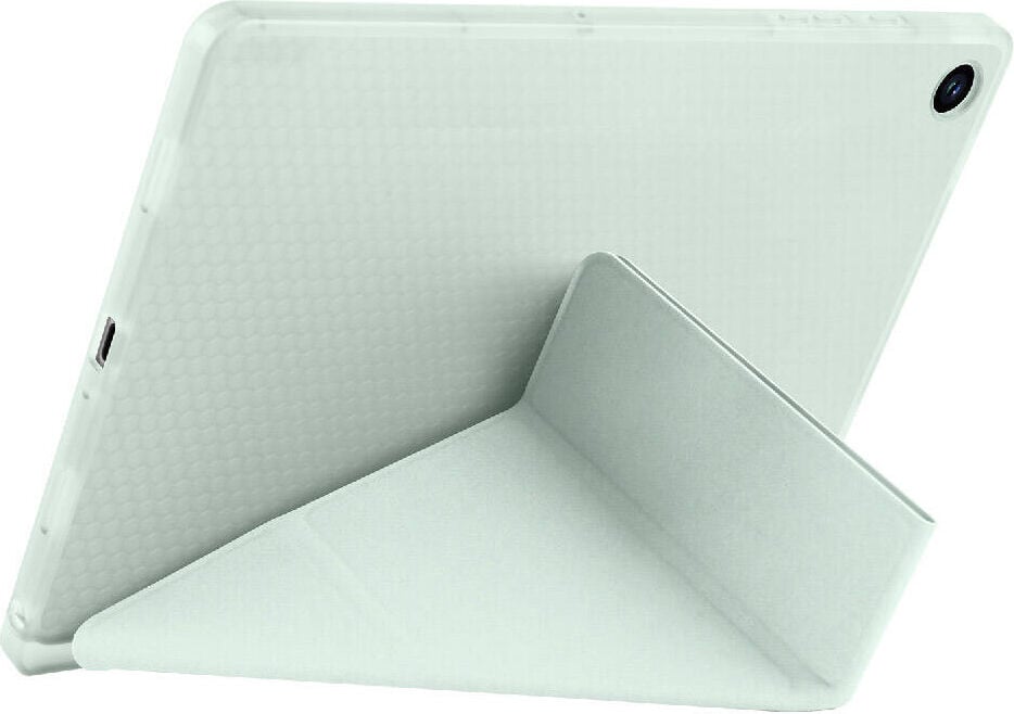 Samsung Galaxy Tab A9 2023 Yatay ve Dikey Standlı Antişok Köşe Korumalı Kalemlikli Origami Slikon Kılıf