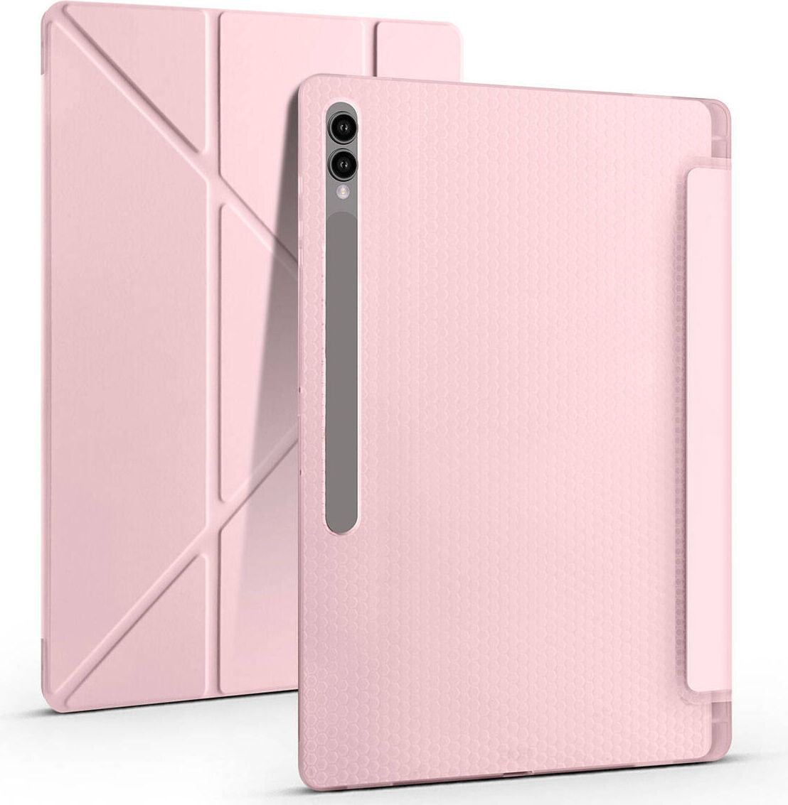 Samsung Galaxy Tab S9 Ultra 2023 Yatay ve Dikey Standlı Antişok Köşe Korumalı Kalemlikli Origami Slikon Kılıf Sm- X910 X916 X918