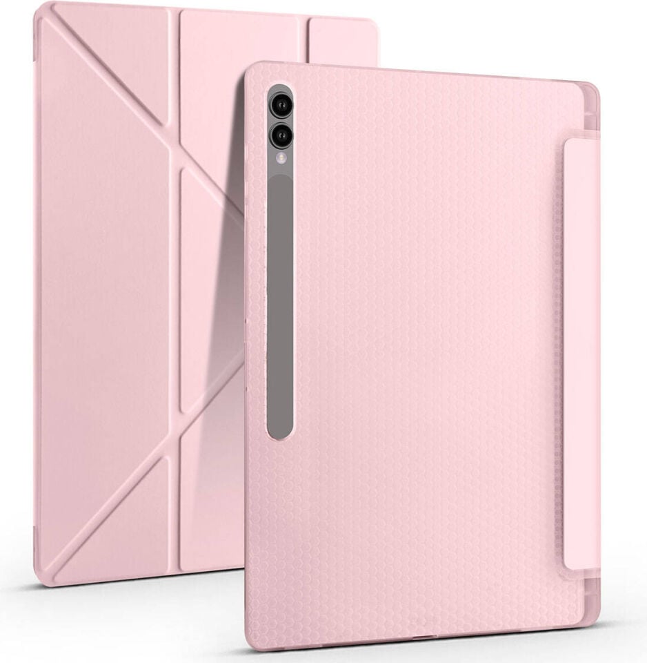 Samsung Galaxy Tab S7 2020 Yatay ve Dikey Standlı Antişok Köşe Korumalı Kalemlikli Origami Slikon Kılıf Sm- T870 T875 T878