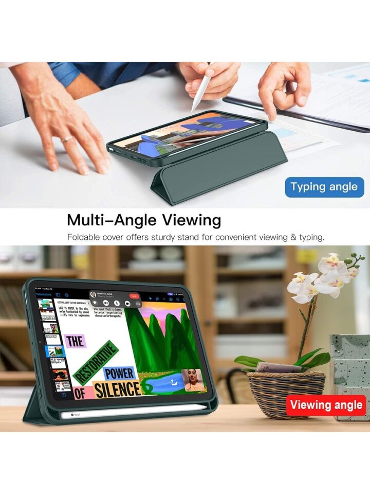 Apple iPad Mini 6 Kalemlikli Uyku Modlu Yatay Standlı Stromix Smart Kılıf