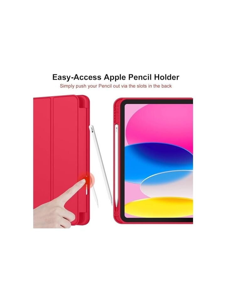 Apple iPad 10. Nesil 10.9 (2022) Kalemlikli Yatay Standlı Stromix Smart Kılıf A2696 A2757 A2777 A3162