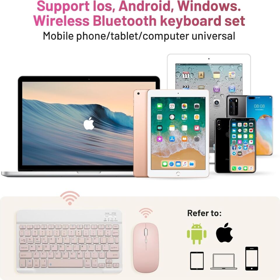 Five-E Apple iPad Pro 13 M4 / M5 Smart Combo Türkçe Klavyeli Tablet Origami Kılıf Seti -Mouse Kalem Dahil