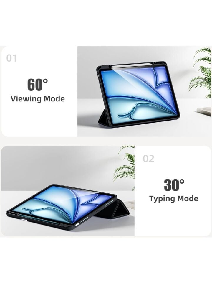 Apple iPad Pro 13 M5 (2025) Kalemlikli Uyku Modlu Yatay Standlı Stromix Smart Kılıf