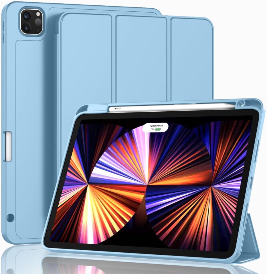 Apple iPad Air 13 M2 (2024) Kalem Şarjına Uygun Kalemlikli Yatay Standlı Stromix Smart Kılıf