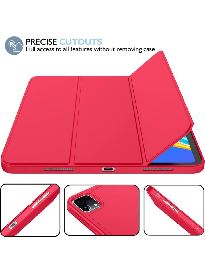 Apple iPad Pro 12.9 (2022) 6. Nesil Kalemlikli Yatay Standlı Stromix Smart Kılıf A2436 A2437 A2764 A2766