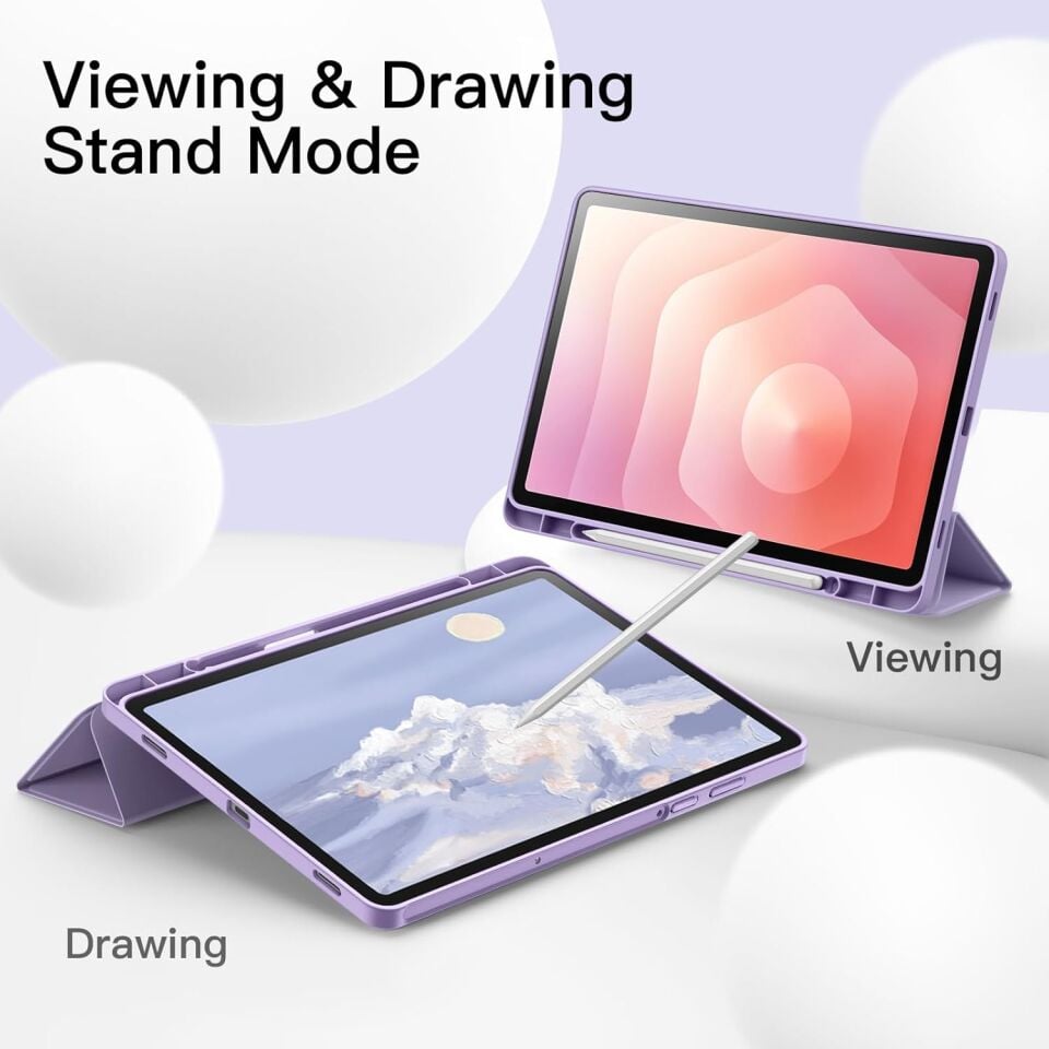 Samsung Galaxy Tab S11 Kalem Şarjına Uygun Kalemlikli Uyku Modlu Stromix Standlı Kapaklı Kılıf SM-X730