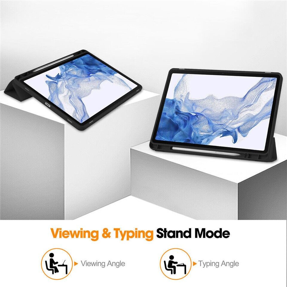 Samsung Galaxy Tab S9 Plus X810-X816B-X818 Kalemlikli Uyku Modlu Stromix Standlı Kapaklı Kılıf