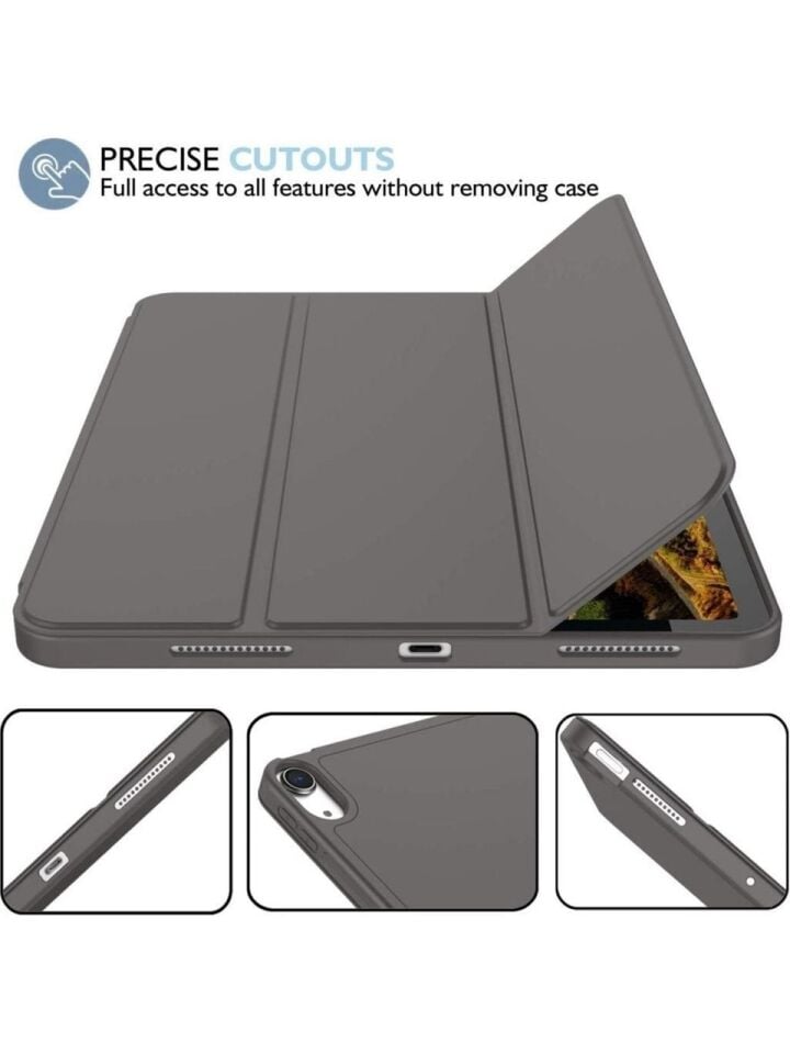 Apple iPad Air 4. Nesil 10.9 (2020) Kalemlikli Yatay Standlı Stromix Smart Kılıf A2316 A2324 A2325 A2072 Füme