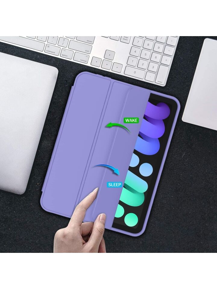 Apple iPad Mini 6 Kalemlikli Uyku Modlu Yatay Standlı Stromix Smart Kılıf Lavanta