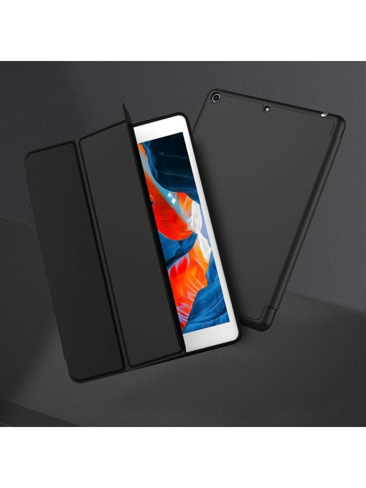 Apple iPad 8. Nesil 10.2 Inc (2020) Kalemlikli Yatay Standlı Stromix Smart Kılıf A2270 A2428 A2429 A2430 Siyah