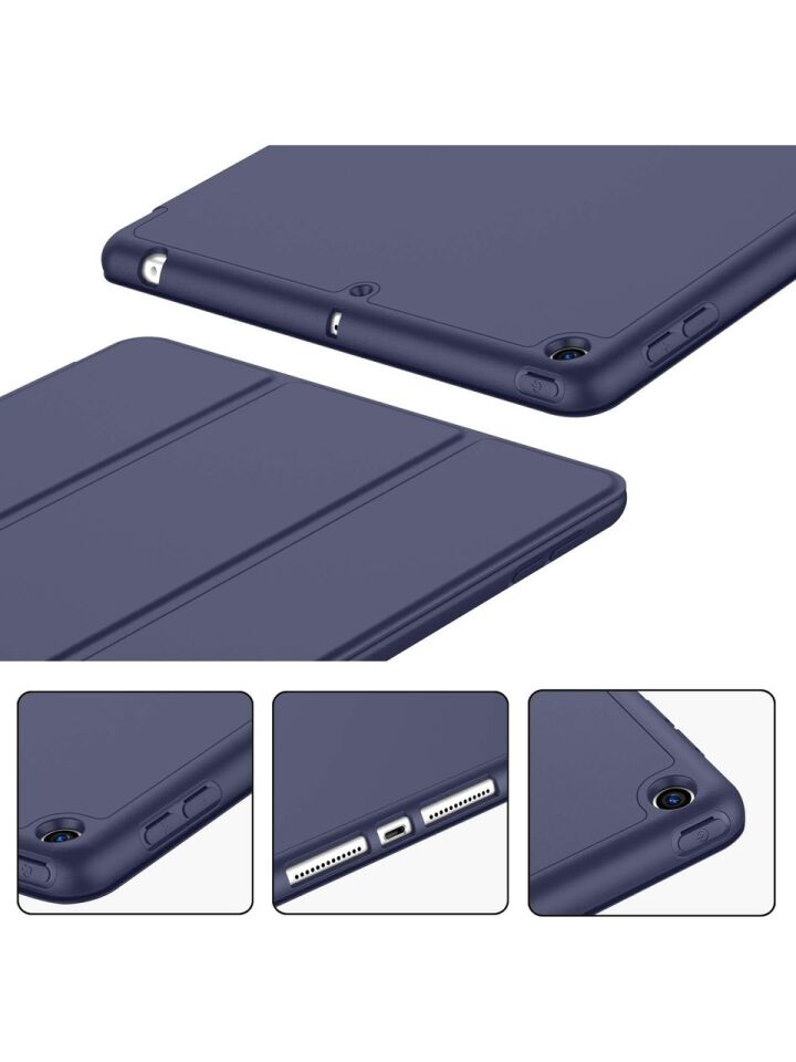 Apple iPad 8. Nesil 10.2 Inc (2020) Kalemlikli Yatay Standlı Stromix Smart Kılıf A2270 A2428 A2429 A2430 Lacivert