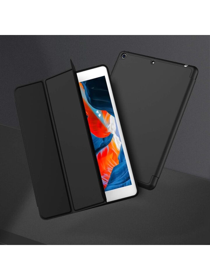 Apple iPad Air 3. Nesil 10.5 Inc (2019) Kalemlikli Yatay Standlı Stromix Smart Kılıf A2123 A2152 A2153 Siyah