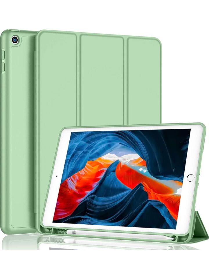 Apple iPad Air 3. Nesil 10.5 Inc (2019) Kalemlikli Yatay Standlı Stromix Smart Kılıf A2123 A2152 A2153 Yeşil